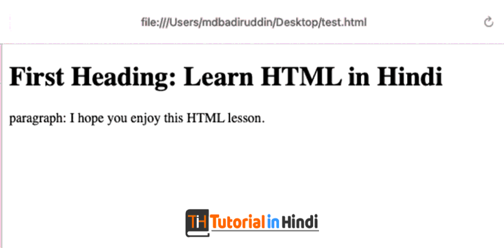 output of HTML code editor hindi 