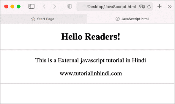 How to use external javascript in hindi