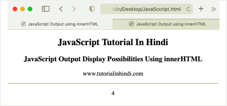 Display-JavaScript-output-using-innerHTML