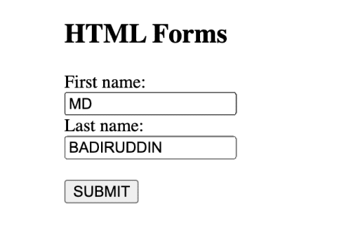 HTML form kaise banaye (submit button)