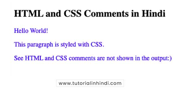 Comments example output