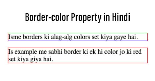 CSS Border color property in hindi
