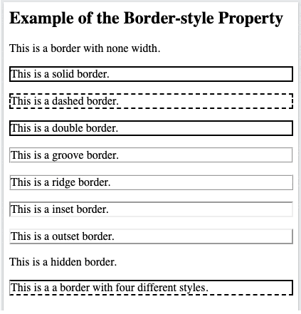 CSS Border style property in hindi