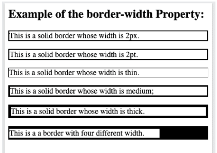 CSS Border width property in hindi