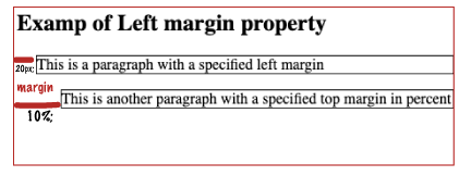 left margin example in hindi