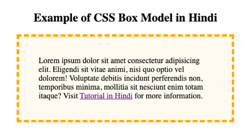 Example of css box model in hindi