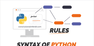 Syntax of python in hindi (पाइथन का सिंटैक्स)