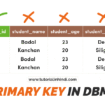 Primary Key in DBMS in Hindi (प्राथमिक कुंजी क्या है)