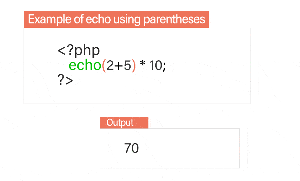 PHP echo का उदाहरण
