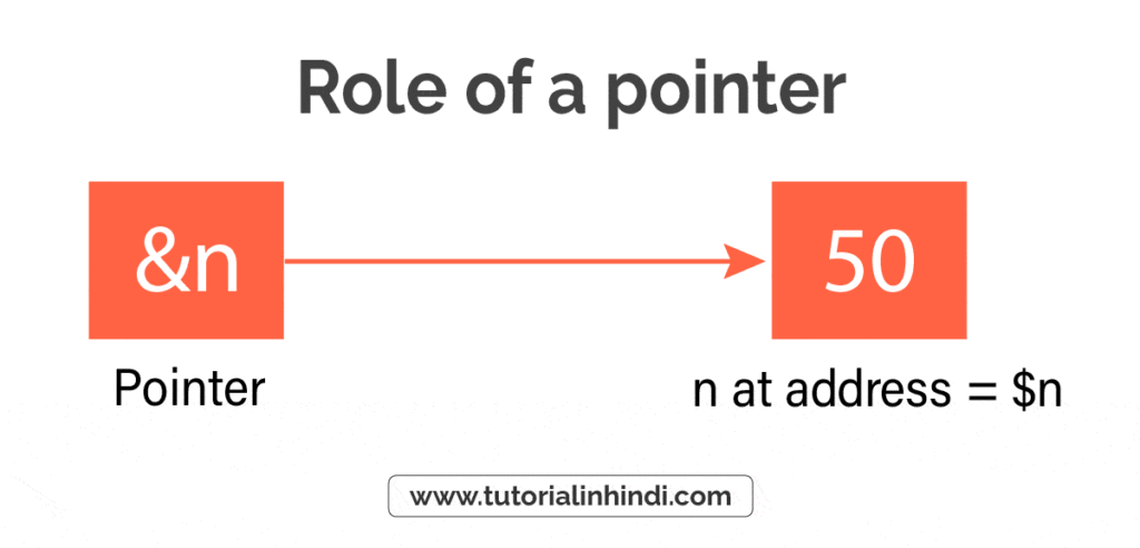 Role of a pointer in C in Hindi