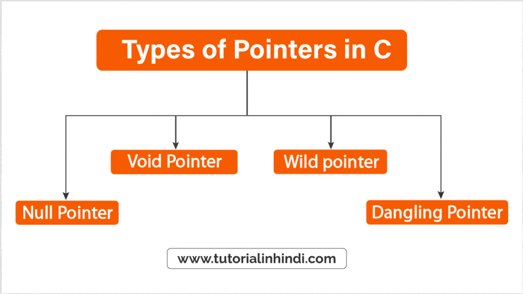 C में पॉइंटर्स के प्रकार (Types of Pointers in C)