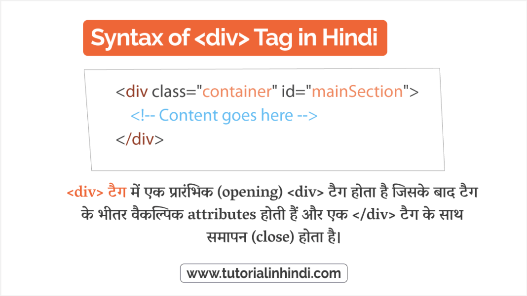 Div What Is Div Tag In HTML In Hindi Tutorial In Hindi